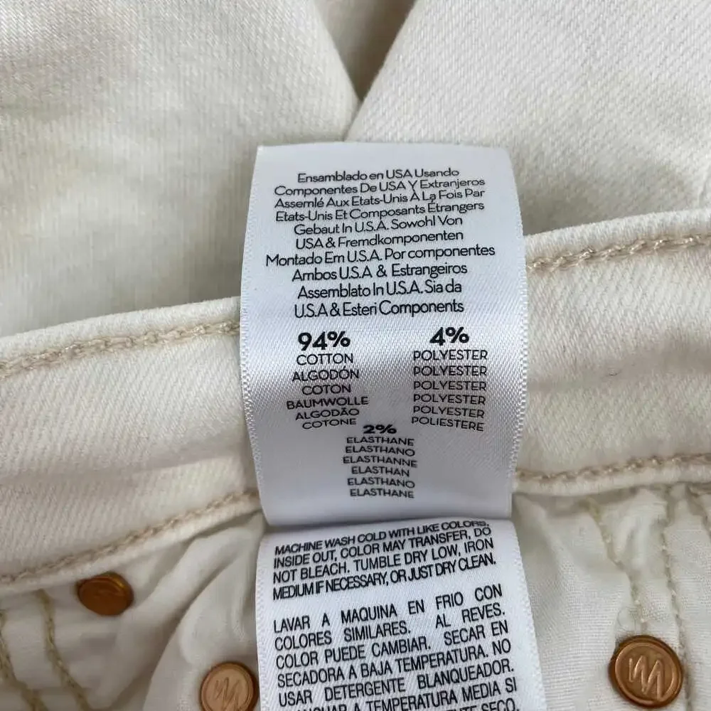 MOTHER Cream Insider Crop Step Fray Jeans | Women’s Regular 25 - Picture 4 of 11